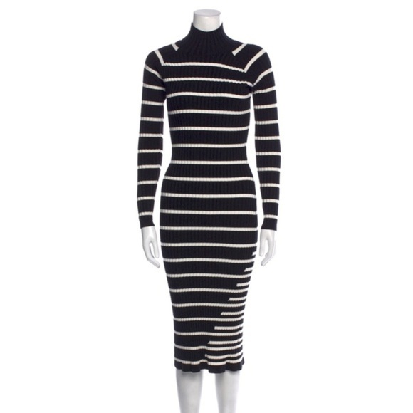 T by Alexander Wang Dresses & Skirts - 𝅺ALEXANDER WANG Striped Midi bodycon Sweater Dress NEW w/ Tags